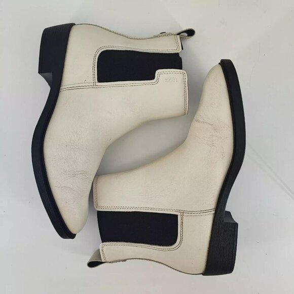 Ugg Women's Emmeth Chelsea White Jasmine Leather Boots Size 9 US - Picture 6 of 12